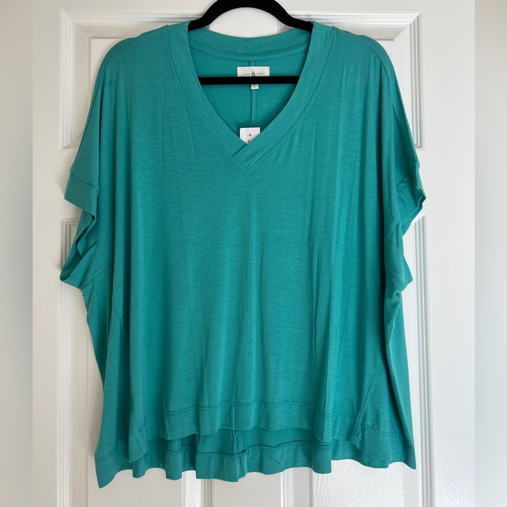 NWT LOFT - Lou & Gray Turquoise Dolman Top